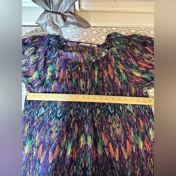 Liz Claiborne Women’s Multicolor Sheer Blouse Size Medium - Picture 8 of 10